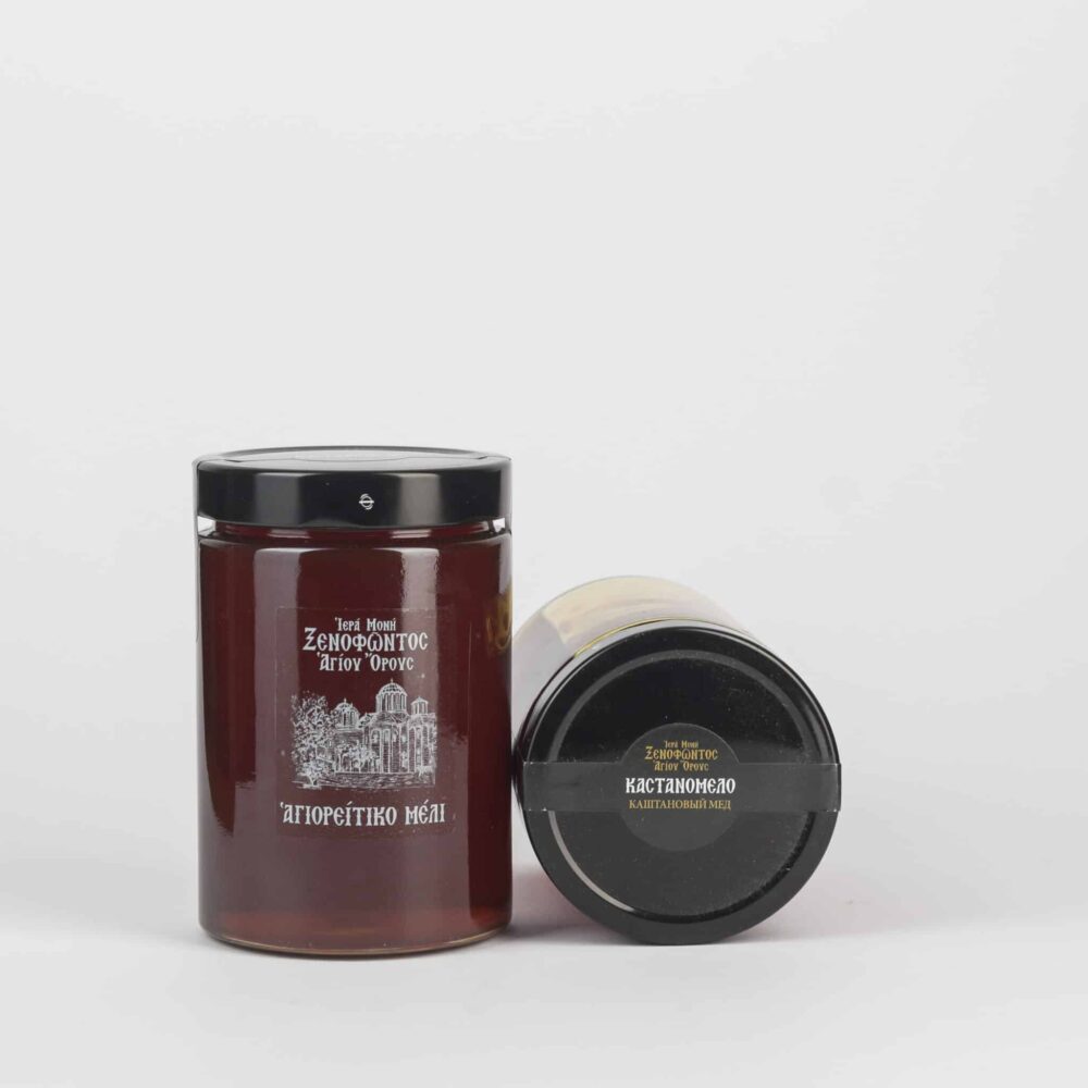 Mount Athos Chestnut Honey 750g Hellege Klouschter vun Xenophon