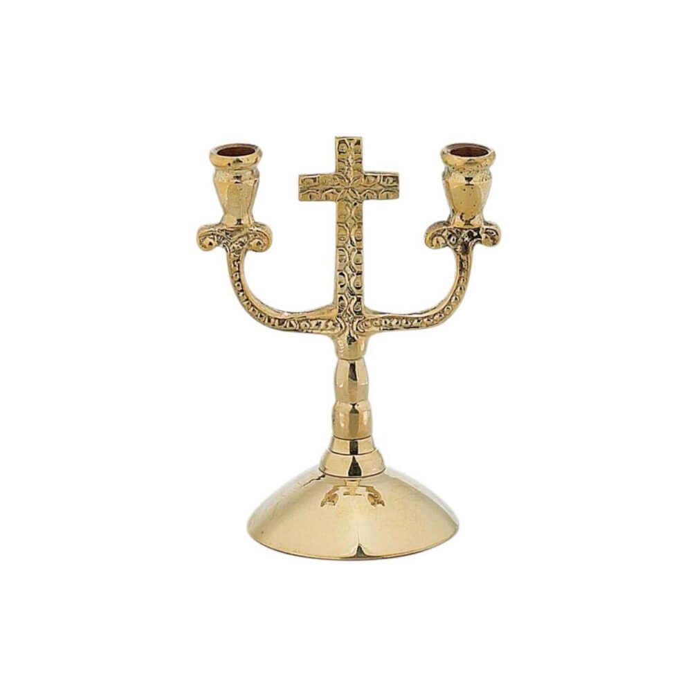 Bronze double candlestick
